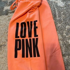 VS PINK orange sweatpants women’s size M